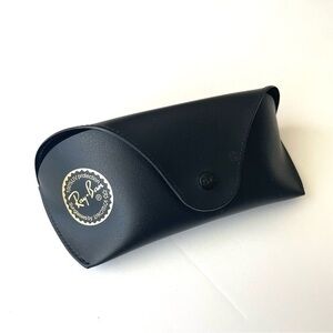Genuine Authentic Ray Ban Luxottica Black Leather New Sunglasses Case Only